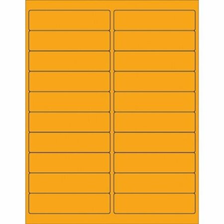 BSC PREFERRED 4 x 1'' Fluorescent Orange Rectangle Laser Labels, 2000PK S-11246O